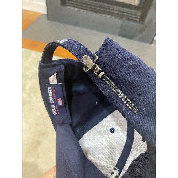 Polo Sport Ralph Lauren Adjustable Navy Blue Strapback Baseball Cap Hat - Picture 5 of 6